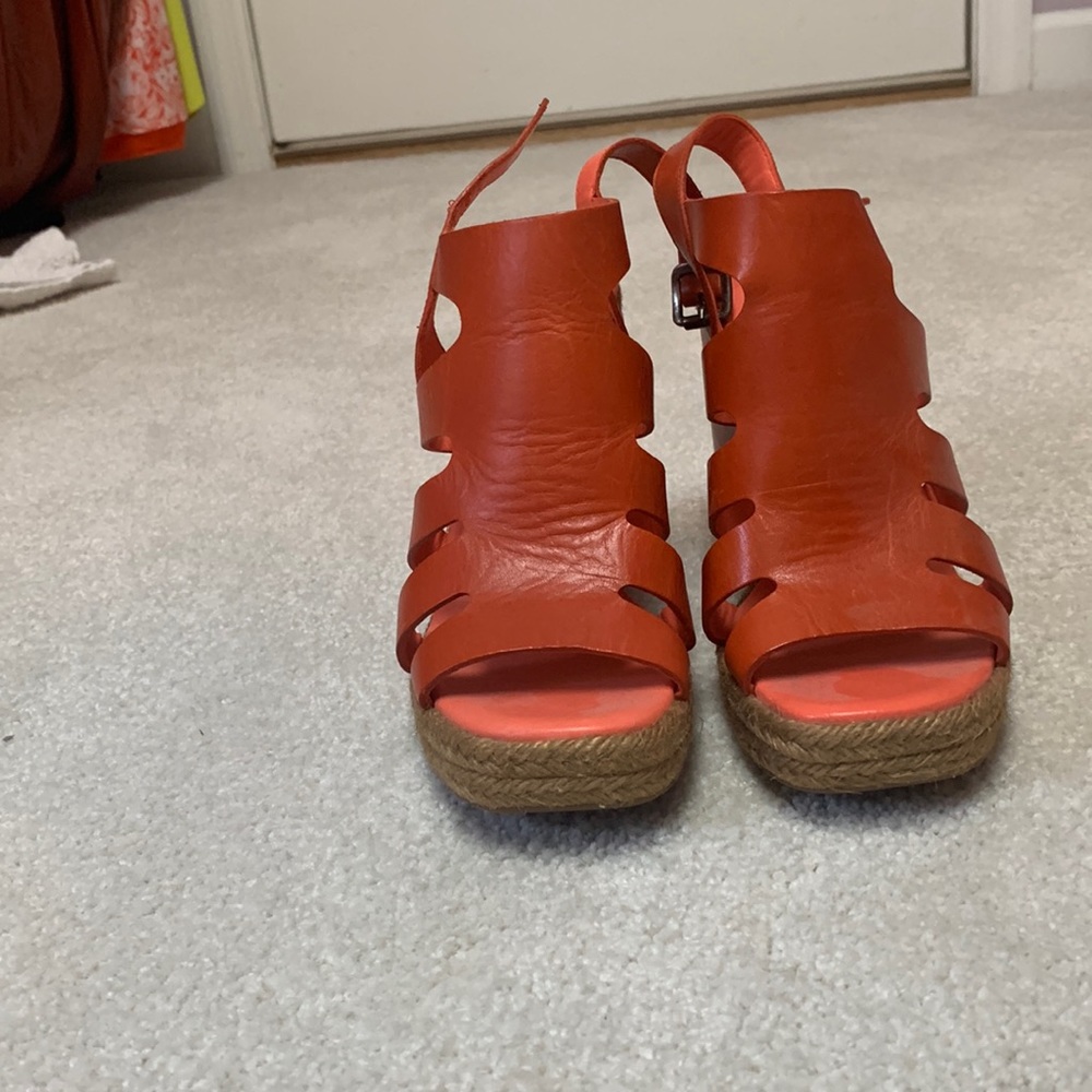Orange Espadrilles heels